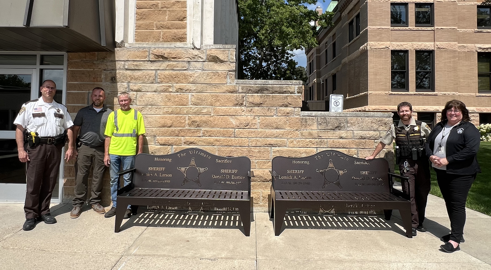 2024 Donation of benches to Waseca County Sheriff's Office